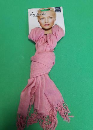 Шарф розовый женский - размер шарфа приблизительно 170*65см
