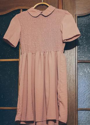 Легкое коротенькое платье motel цвета пыльной розы
