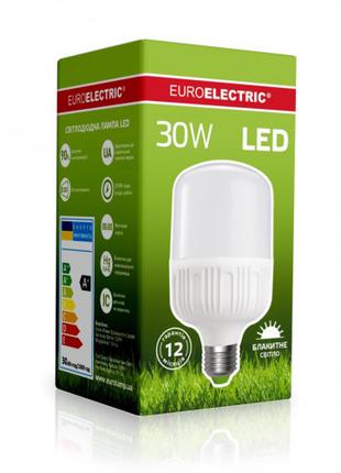 Светодиодная EUROELECTRIC LED Лампа высокомощная 30W E27 6500K
