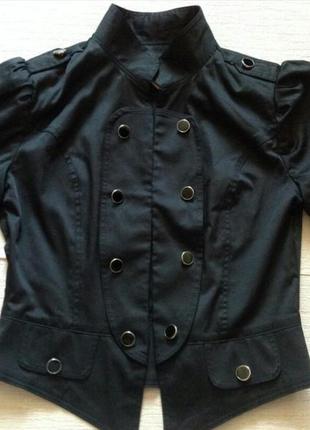 Черный укороченный пиджак