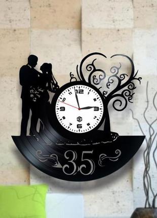"свадьба" - настенные часы из виниловых пластинок. уникальный ...