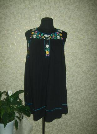 Платье сарафан  top shop с вышивкой