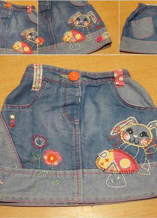 St. bernard джинсовая юбка 1-2 года спідниця