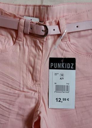 Кольорові джинси рожеві слім punkidz франція на 10 років (140см)