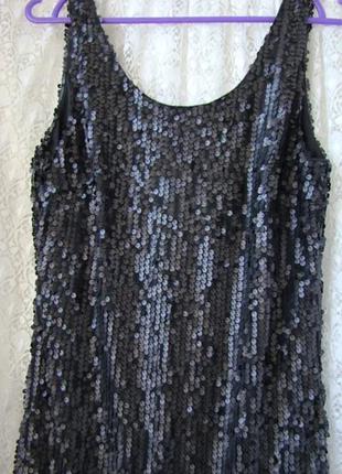 Платье маленькое черное в пайетках vero moda р.42-44 7727 23пв