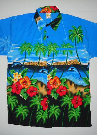 Рубашка гавайская ridhi beach wear гавайка m