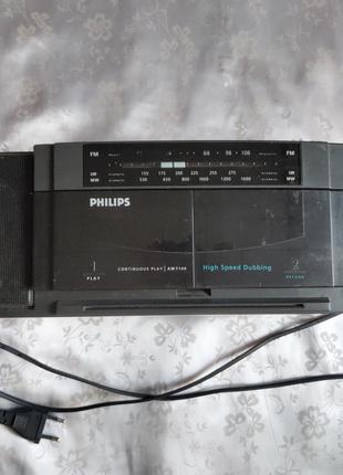 2 Магнитола радио двухкасетная Philips AW 7140