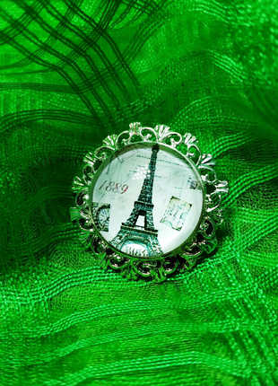 Брошка, брошь ручной работы, Эйфелева башня, Париж, Франция
