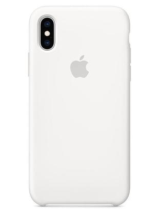 Чехол для iphone xs apple silicone case (white)