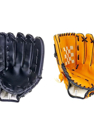 Ловушка перчатка для бейсбола (PVC, р-р 10,5, черный, коричневый)