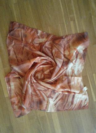 Новый платок/палантин натуральный шелк 90×90см