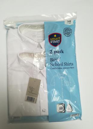 Набір білих сорочок короткий рукав 6-7 років.