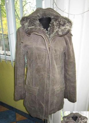 Женская кожаная куртка с капюшоном tcm. германия. лот 582