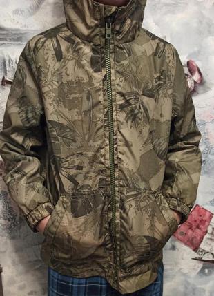 Супер куртка ветровка ,камуфляж "листва" хаки от george