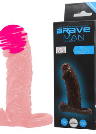 Насадка на член - Brave Men Vibro Penis Sleeve Flesh