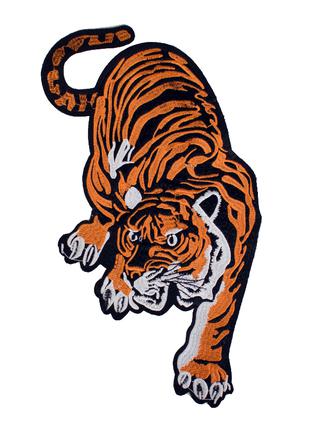 Вишивка-нашивка для декору одягу «Тигр великий».