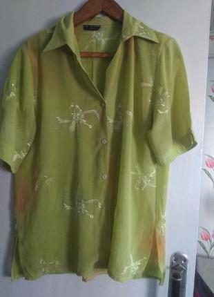 Блуза с вышивкой р 48-50