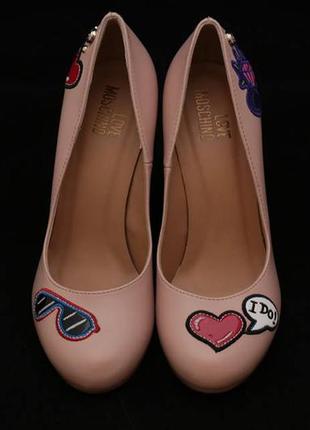 Туфли love moschino (италия), пудрового цвета