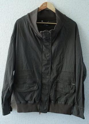 Куртка весенняя diesel, цвета хаки, спущенное плечо (g-caido)