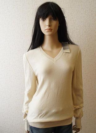 Пуловер richmond 'x' (италия), бежевого цвета, удлиненный рукав.