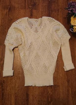 Красивая ажурная женская кофта , свитер, джемпер , пуловер цве...