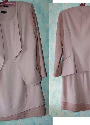 Дизайнерский костюм пастельно розовый eva kayan платье сарафан...