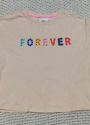 Красивая футболочка с надписью forever от m&s
