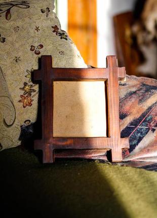 Дерев'яна рамка для фото ручної роботи