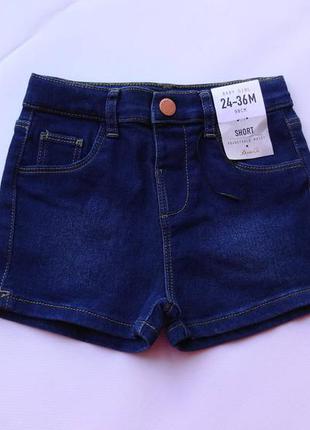 Primark. джинсовые шорты на 1 - 2 года девочке.