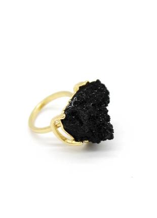 Кольцо black с черным камнем