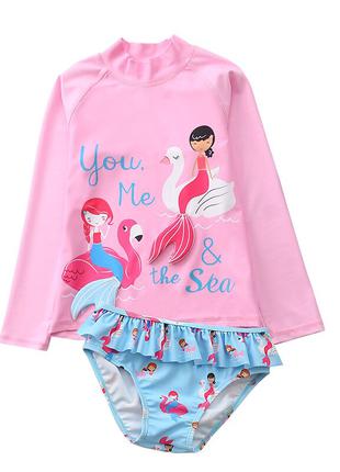 Купальный костюм для девочек-плаванье, пляж, шоу от 4 до 7 лет