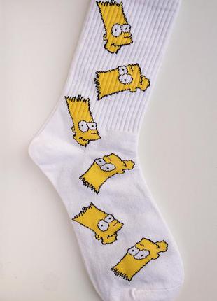 The simpsons, оригінальні і яскраві шкарпетки унісекс з бартом...