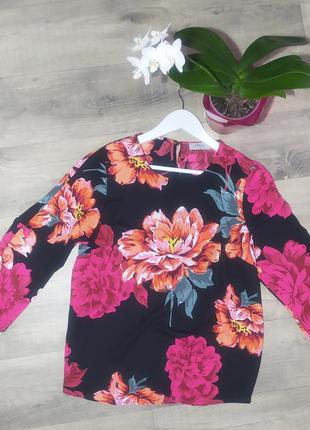 💥🔥🌸яркая брендовая шифоновая блуза цветочный принт от soon р.1...