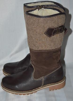 Сапоги ботинки кожа tamaris  німеччина размер 39, чоботи шкіра