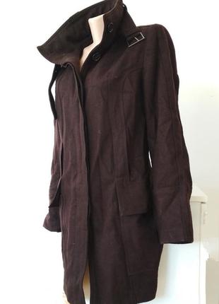 Zara пальто куртка курточка длинное коричневый коричневое