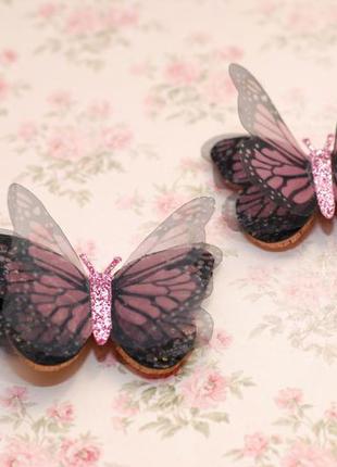 Воздушные заколки-бабочки