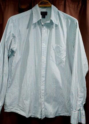 Рубашка мужская 50-52р.в мелкую цветную клетку