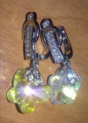 Серьги с кристаллами Сваровски. Swarovski