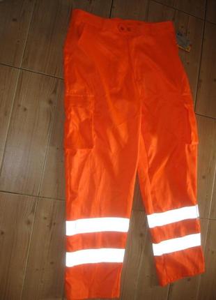 .новые оранжевые рабочие брюки "seen" w 38