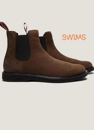 Ботинки swims barry chelsea boots 42 eu brown/black new