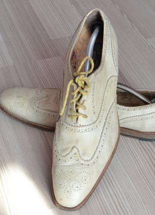 Шикарные ажурные кожаные мужские ботинки vero cuoio original-41р