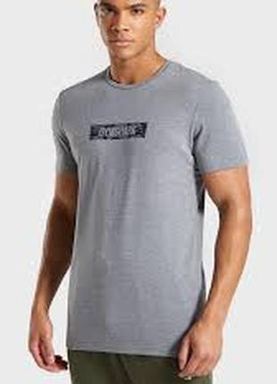 Мужская футболка для зала camo logo short t-shirt gymshark, m, l