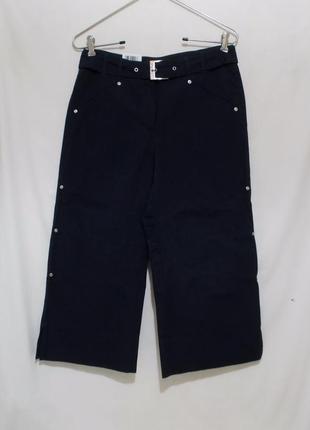 Новые брюки 3/4 капри с поясом черно-синие *gerry weber* 48-50р