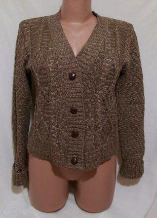 Кофта кардиган коричневая пестрая *blush* 48-50р