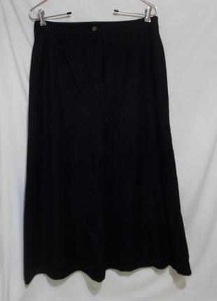 Новая юбка-клинка черная шерсть кашемир люкс *strenesse gabrie...