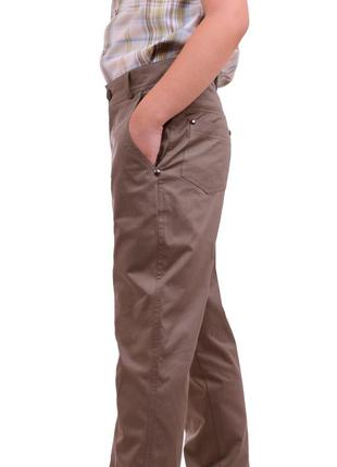 Школьная одежда для мальчика, котоновые брюки luxik (оливковый)