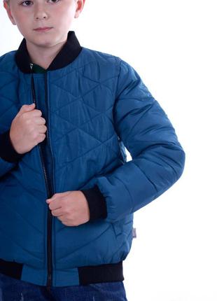 Демисезонная утепленная куртка бомбер для мальчика luxik