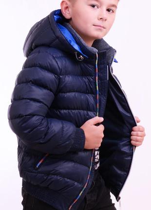 Европуховик для мальчика, укороченная зимняя куртка, пуховик