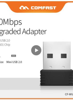 Беспроводной USB Wi-fi адаптер Comfast .150 Мбит/с 802.11b/g/n