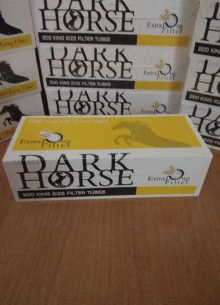 Сигаретные гильзы "Dark Horse"Extra Long Filter (24мм), для та...